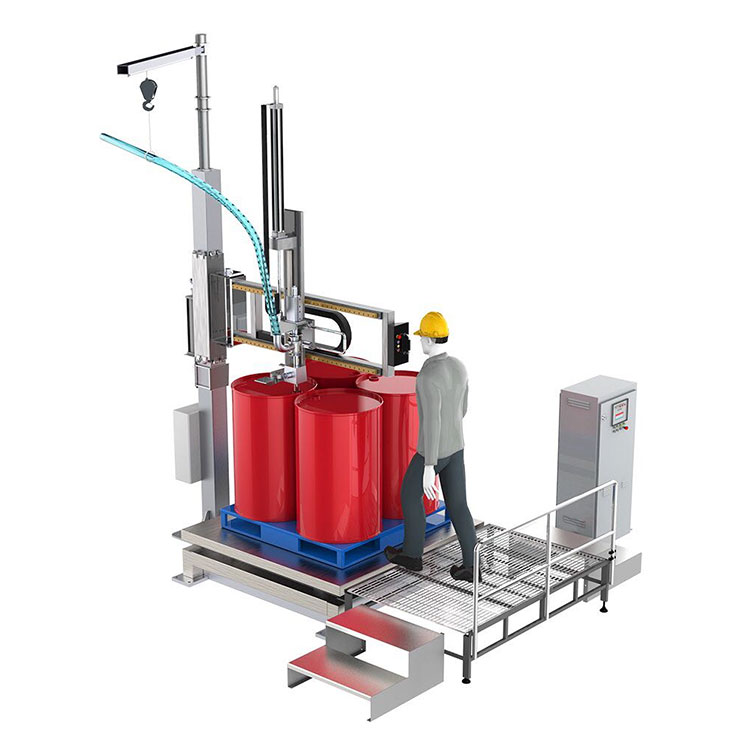 Mofuta oa IBC Barrel Rocker Lithium Battery Liquid Filling Machine